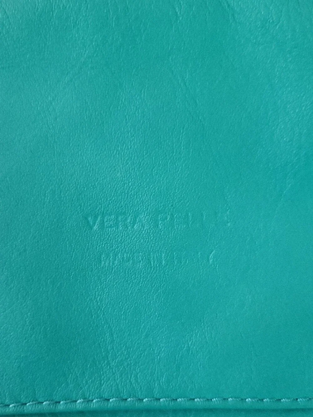 Vera Pelle Turquoise Leather Crossbody Bag